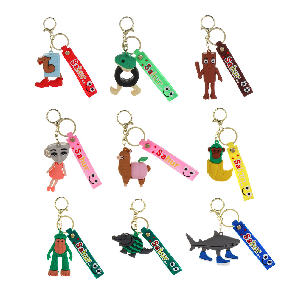 Брелок с игрушкой, 6х8 см, полипропилен, 9 дизайнов - #1