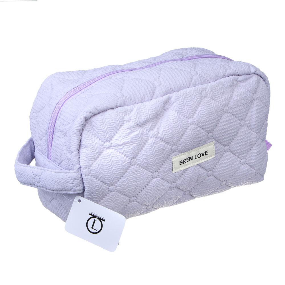 ЮL Косметичка стеганая дутая с боковой ручкой Килт, 100% ПЭ, 24х13х10см, 2 цвета - #6