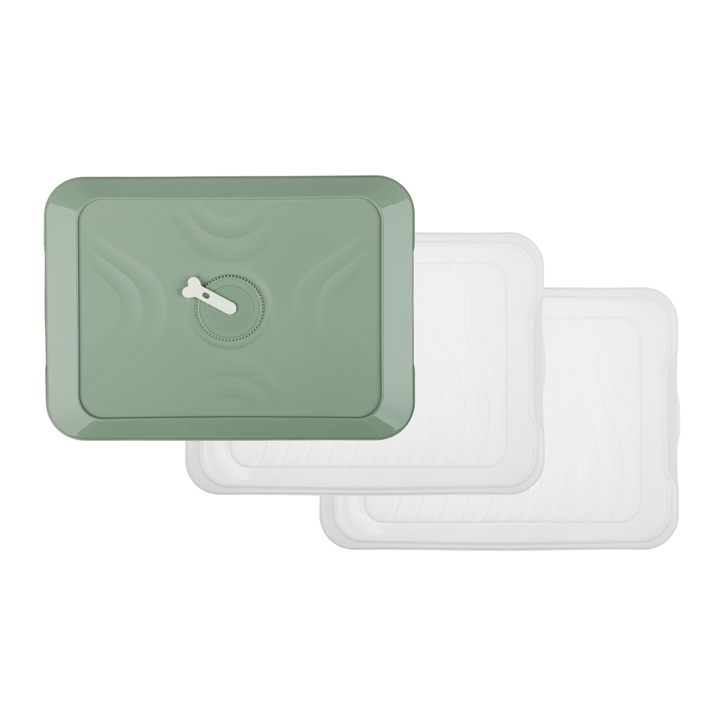 Контейнер для хранения и заморозки, 2 яруса, 30x20,5x8см, пластик, 2 цвета - #9