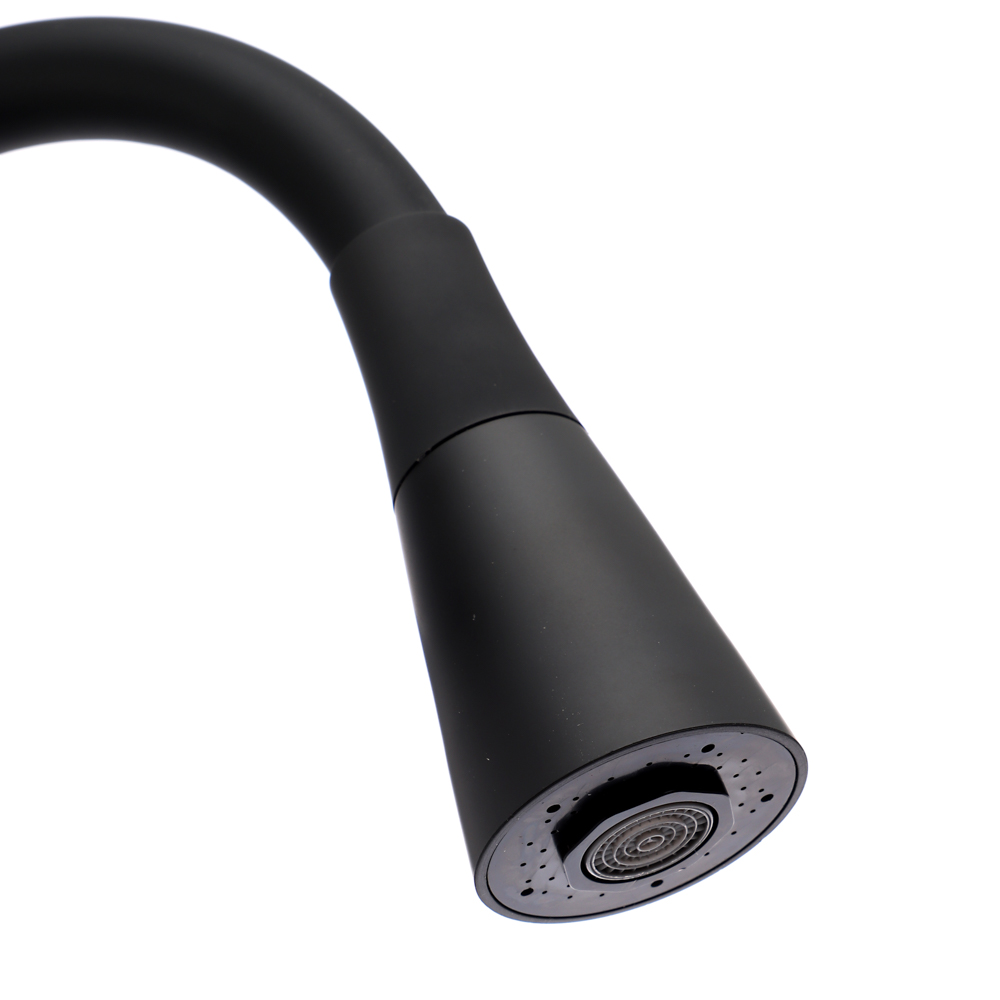 Излив смесителя для кухни, силиконовый, 2 режима, черный - #2