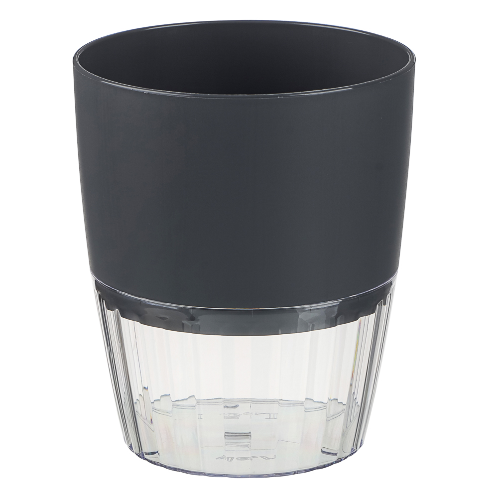 Горшок для цветов с поддоном "Аквадуэт" 1,5л, d13см, цв.антрацит - #1