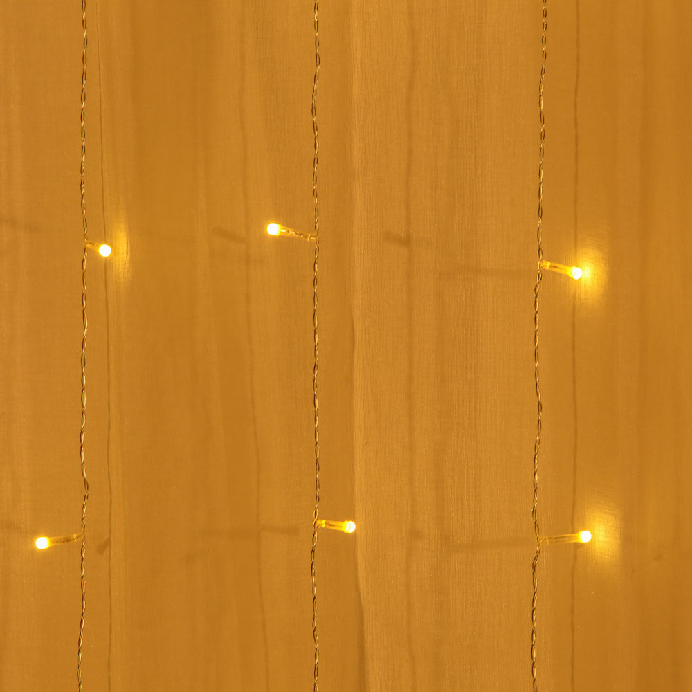 СНОУ БУМ Гирлянда эл. занавес 3х2м, 120 LED, 8 нитей, шампань, 8 режимов, ПВХ прозрачный, 220В - #4