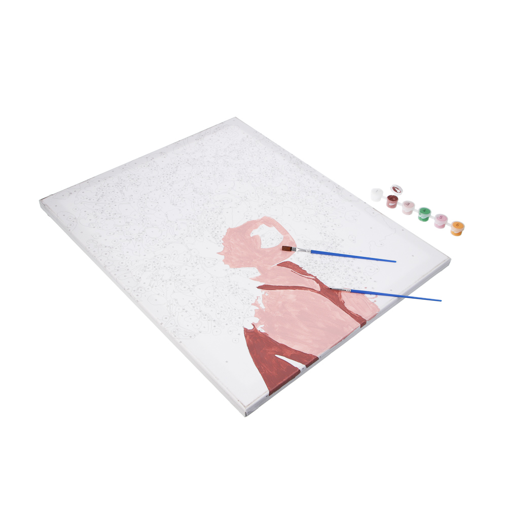 ХОББИХИТ Картина по номерам, комплект (основа, акриловые краски, кисть), 50х40см, 6 дизайнов - #4