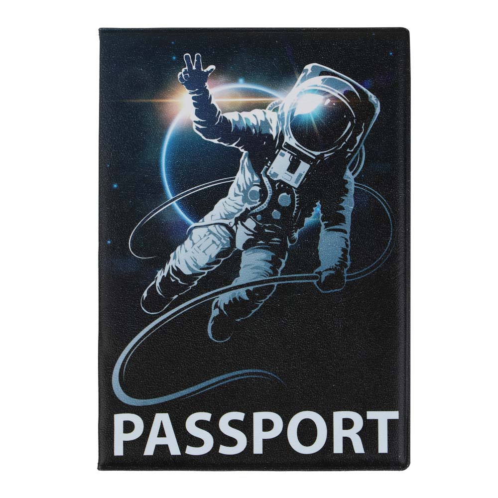 ЮL Обложка для паспорта с отд.для карт и удерживающей резинкой, ПВХ, 13,7х9,6см, 6 дизайнов, микс #1 - #2