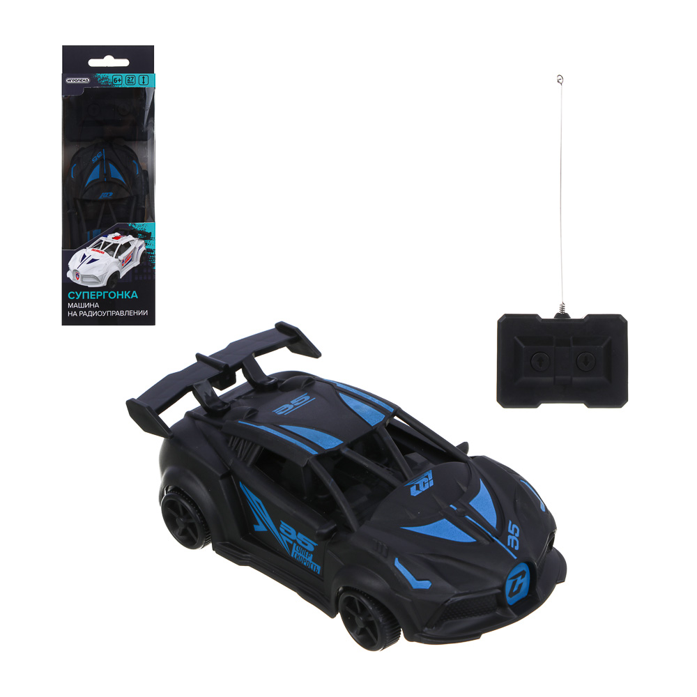 ИГРОЛЕНД Машина "Супергонка" на радиоуправлении, 2-канальный пульт, PP, 4хАА, 7,3x4x18,3 см, 4 диз - #1