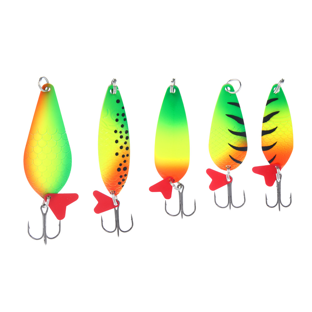 Блесна колеблющаяся "Щука" тм AZOR FISHING, кислотная, 5 видов - #1