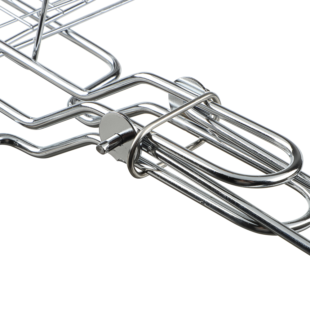 GRILLBOOM Решётка гриль хром со съёмной ручкой 57x30x24 глубина 5см, хромированная сталь - #3