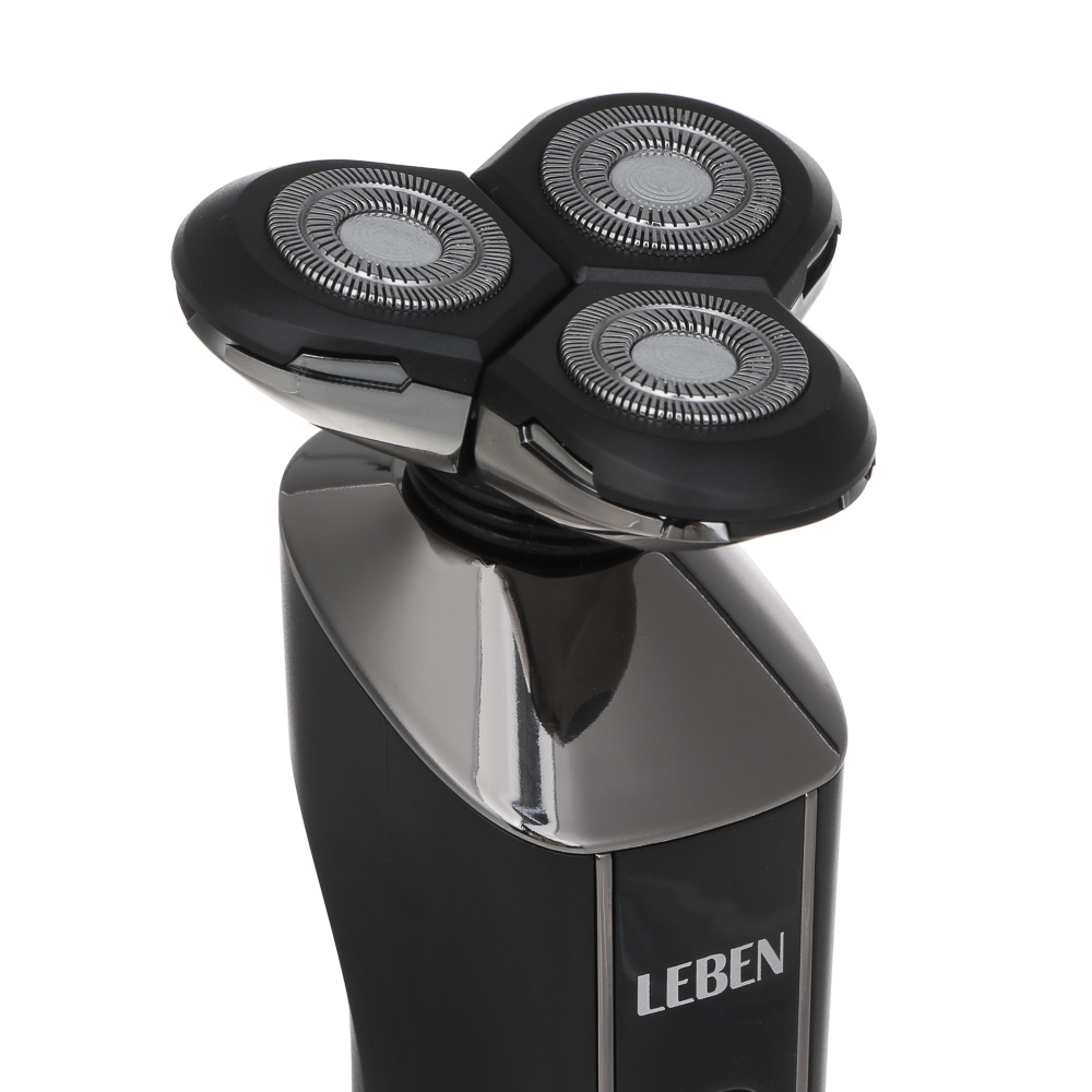 LEBEN Набор бритвенный, 600 мА/ч,5 Вт, дисплей, 5 насадок, триммер, бритва, насадки, щётка, зарядка - #4