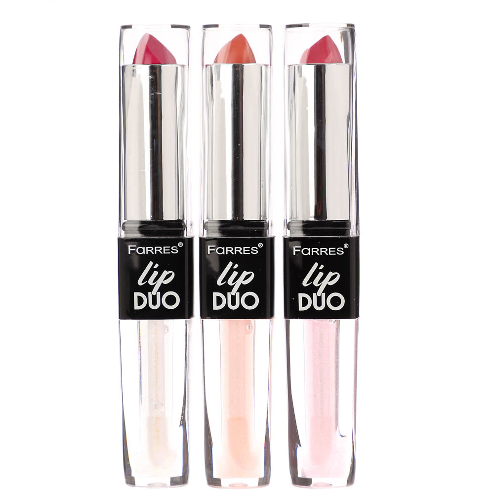 Блеск увлажняющий + помада для губ 2 в 1, тм Farres 4 г - #3