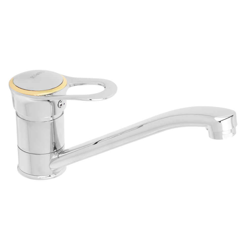 Смеситель для кухни, однорычажный, низкий излив 25см, хром/золото, 1S25/0 - #1