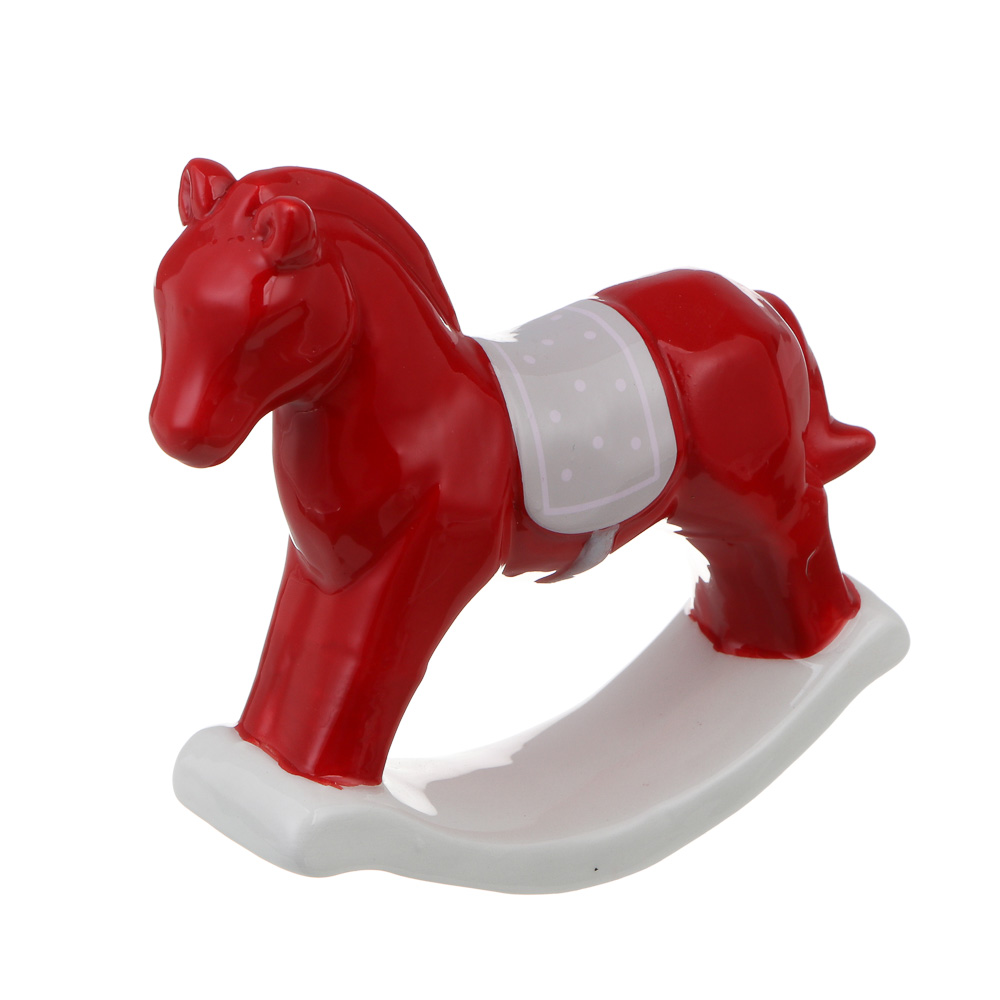 СНОУ БУМ Фигурка Лошадка-качалка 12 см, керамика, 2 цвета - #1