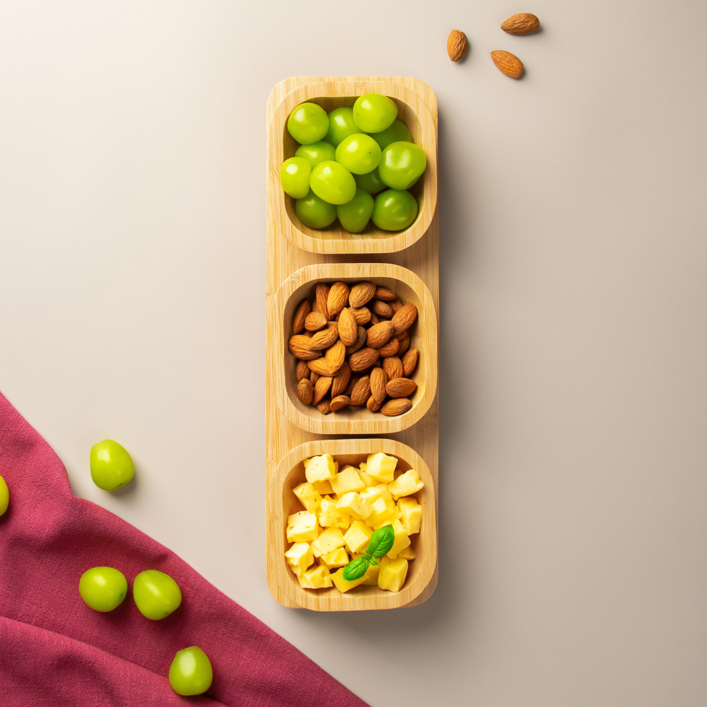 SATOSHI Набор для закусок на подставке 4пр., бамбук, 33х10.8х4.7см - #8