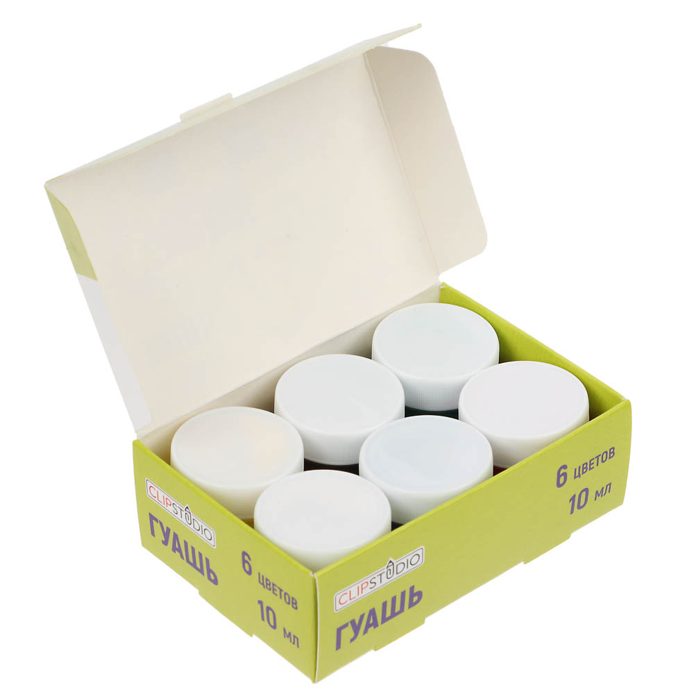 Гуашь 6цв., объем баночки 10мл - #8
