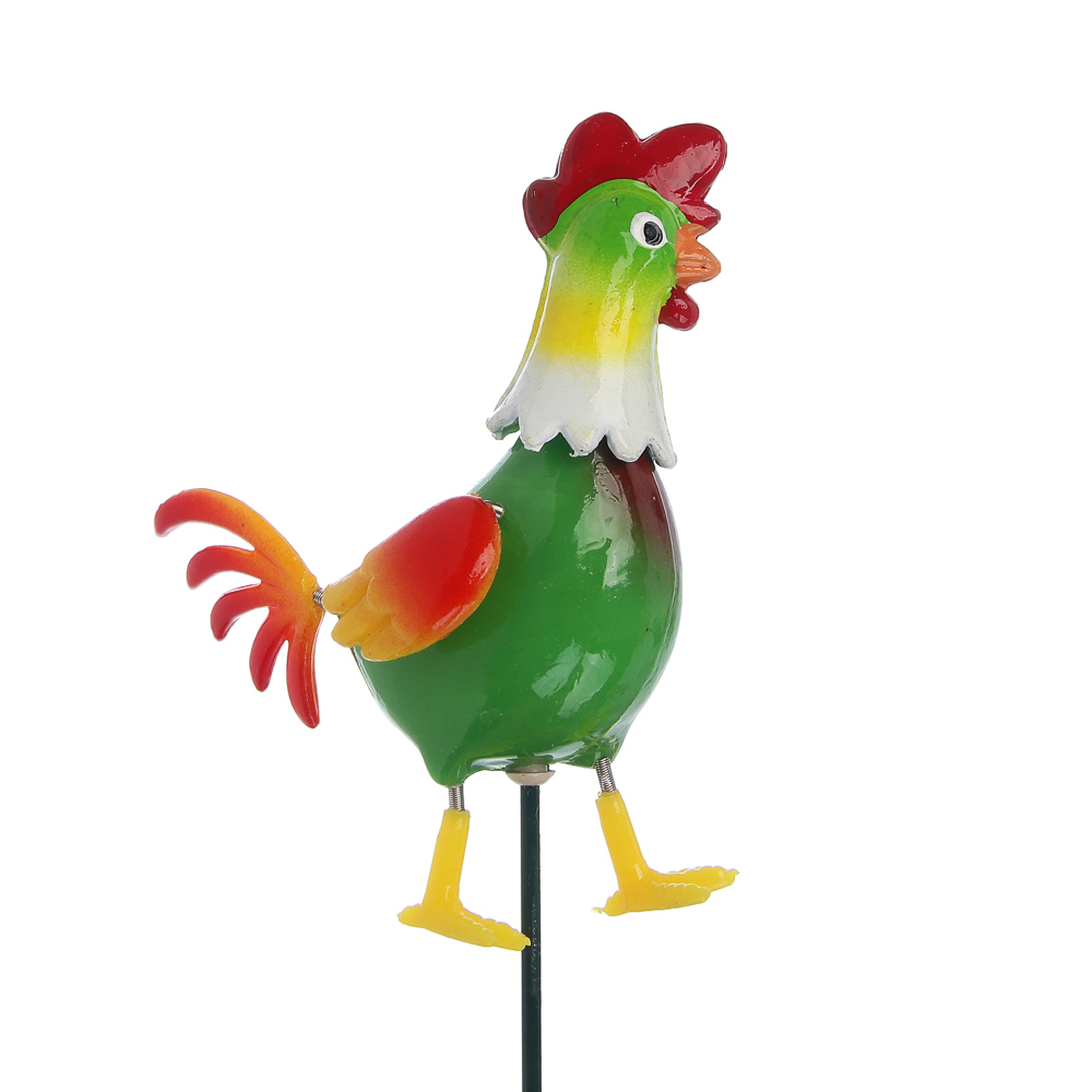 Фигурка на стержне "Петушок" тм INBLOOM, 11х7х60см, пластик, металл - #3