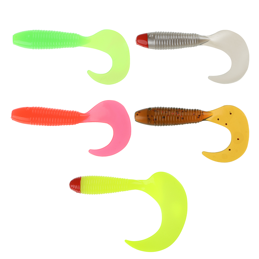 Приманка мягкая "Shad" тм AZOR FISHING, силикон, 7см, 5шт. в уп, 5 цветов - #1