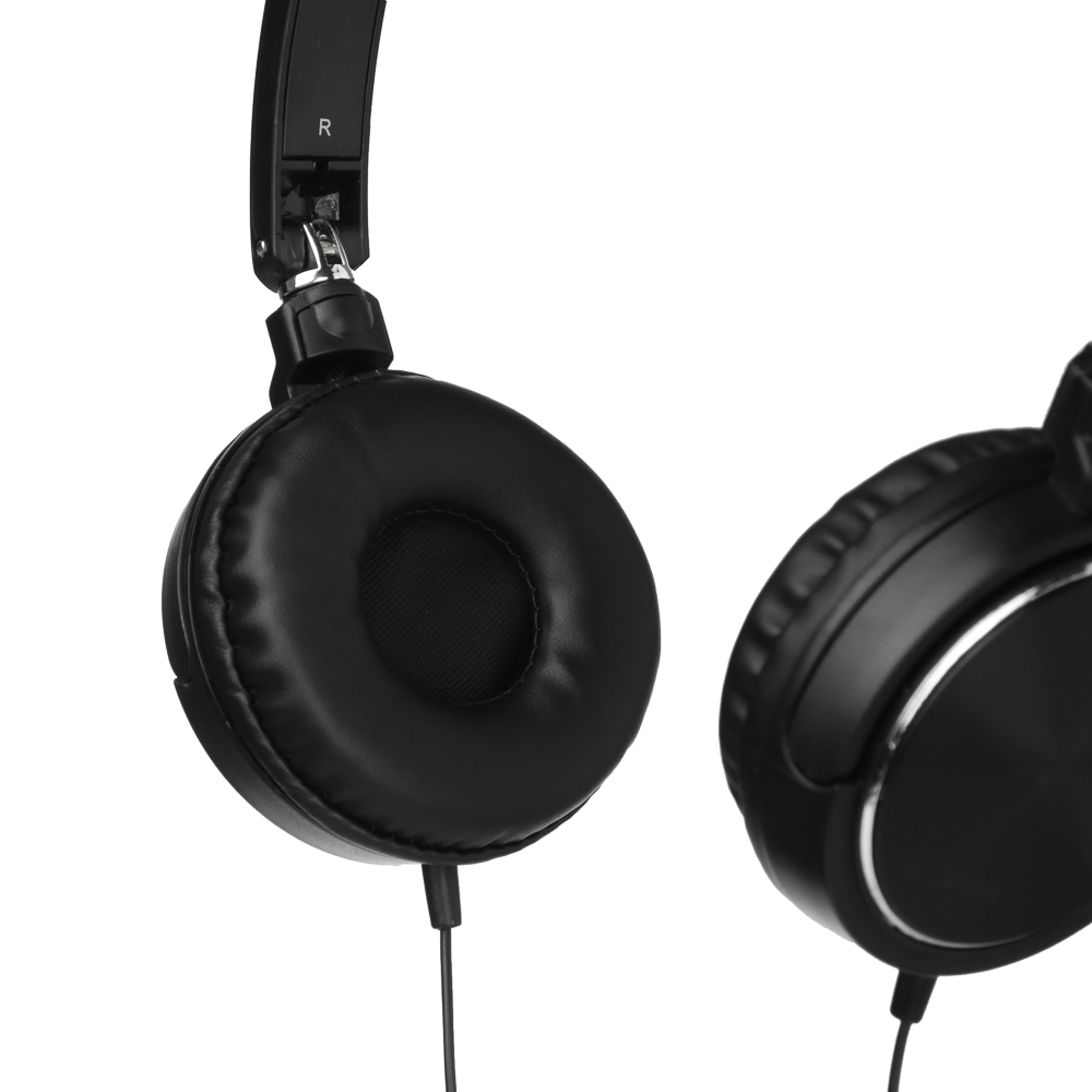 Наушники проводные накладные FORZA SonicWave, поворотные, пластик, кабель 120 см, чёрный - #3