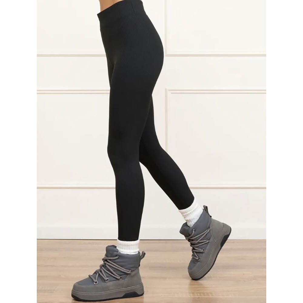 GALANTE Flexara Легинсы утепленные в рубчик 2800D, 90% полиэстер, 10% спандекс, XXL, черный - #7