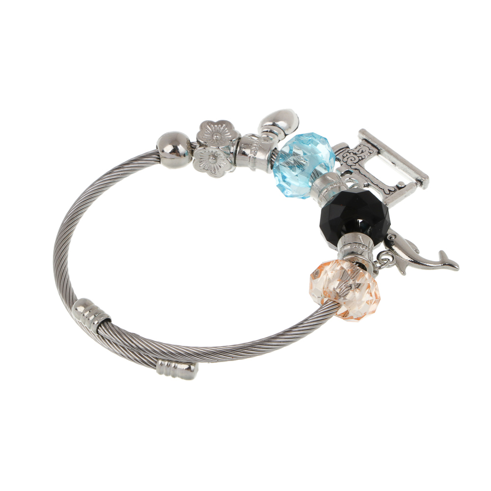 Браслет с шармами d6-7 см, сталь, 3 дизайна, БЖ25-34 - #5