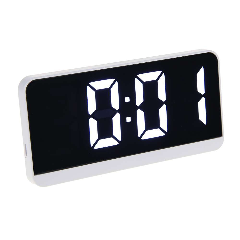 LADECOR CHRONO Будильник электронный, 16,5x1,5x8 см, АВС пластик, 3xAАA, оправа цвет белый - #2