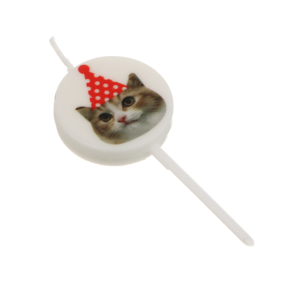 Набор свечей для торта тм Fntastic, 6,5 см, 5 шт, "Коты", парафин - #4