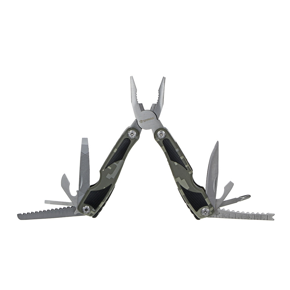 Мультитул многофункциональный тм ЕРМАК, 15 функций, нерж. Сталь, 15 см - #1