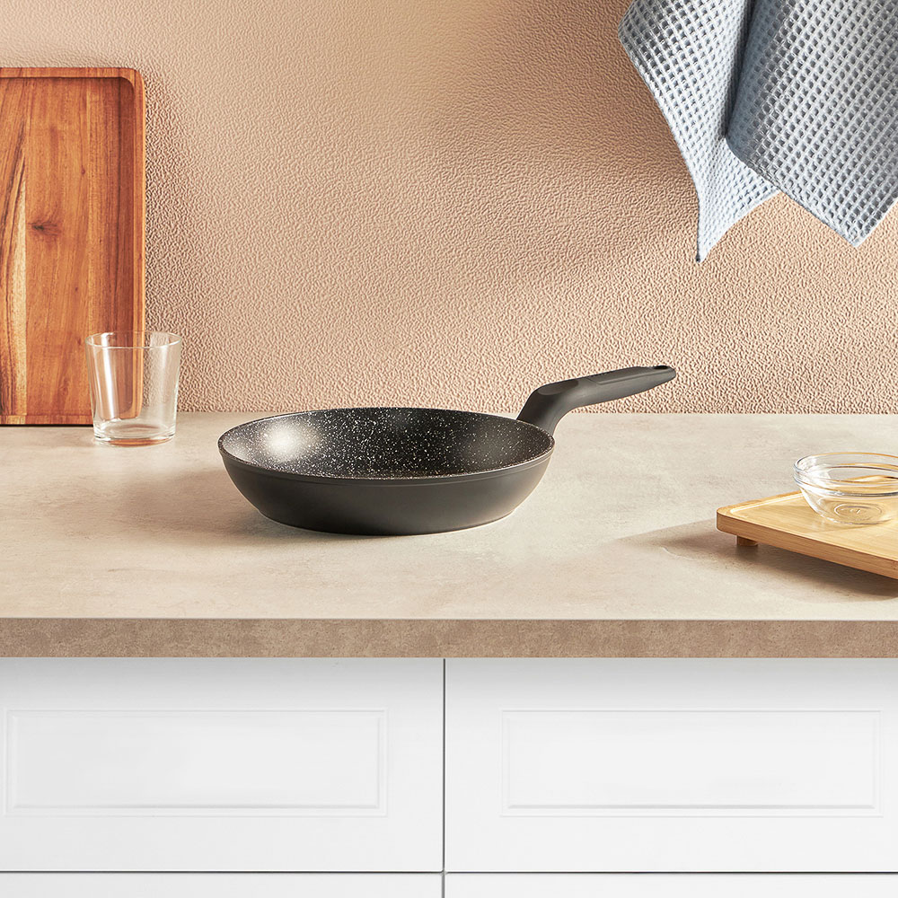 SATOSHI Стоун Сковорода литая d24см, антипригарное покрытие Мрамор, индукция - #10