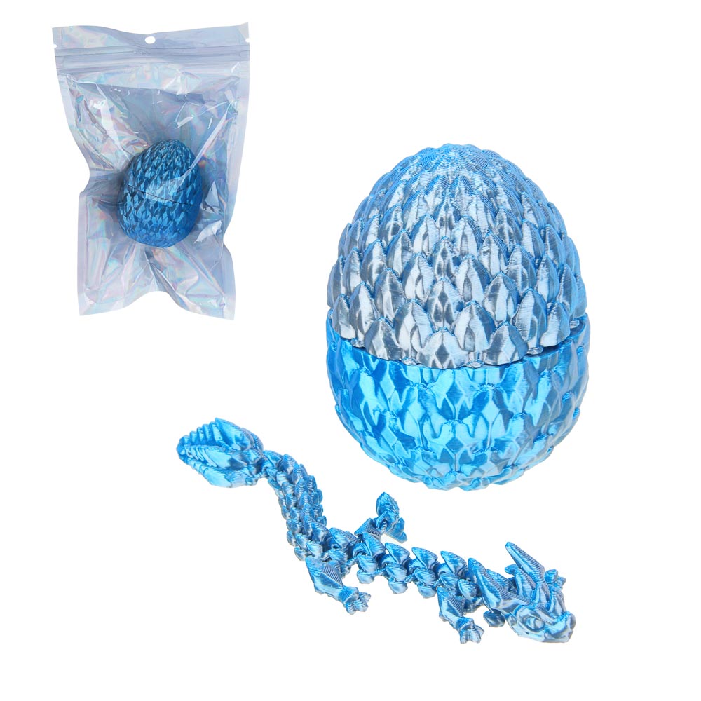 ИГРОЛЕНД Игрушка 3D "Яйцо с драконом", PLA, 7см, 6 дизайнов - #1