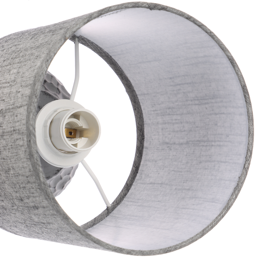 BY Светильник переносной настольный Альмерия, 25 см, Е14, 40 Вт, 230 В, керамика, текстиль, графит - #5