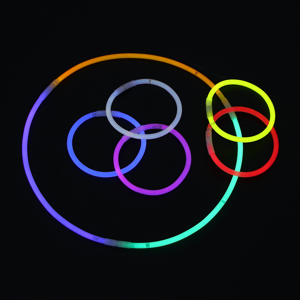 СНОУ БУМ Набор неоновых браслетов 8 шт по 20 см, 8 цветов, пластик - #9