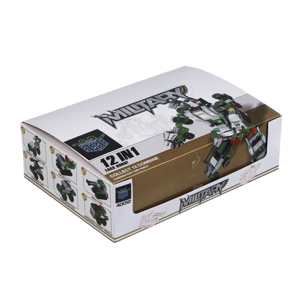 ИГРОЛЕНД Конструктор "Военная техника" 12 в 1, 13х3х7,5 см, ABS, 12 видов - #5