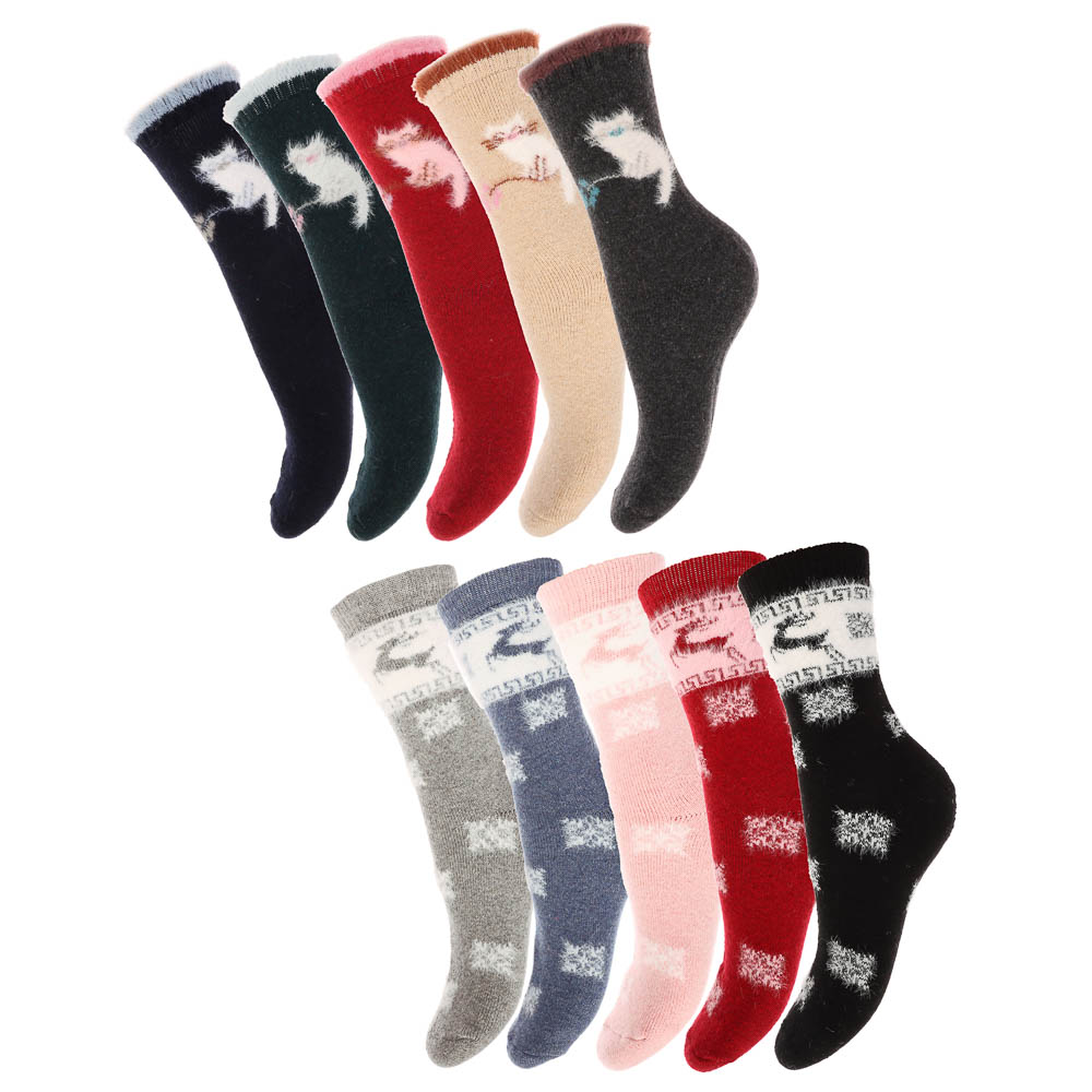 GALANTE Носки женские, 65% полиэстер, 20% акрил, 15% шерсть, р-р 23-25, разноцветные, НЖ22-1 - #1