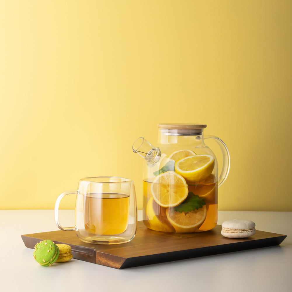 Чайник заварочный тм VETTA Эко, стекло, бамбуковая крышка, 1800мл - #11