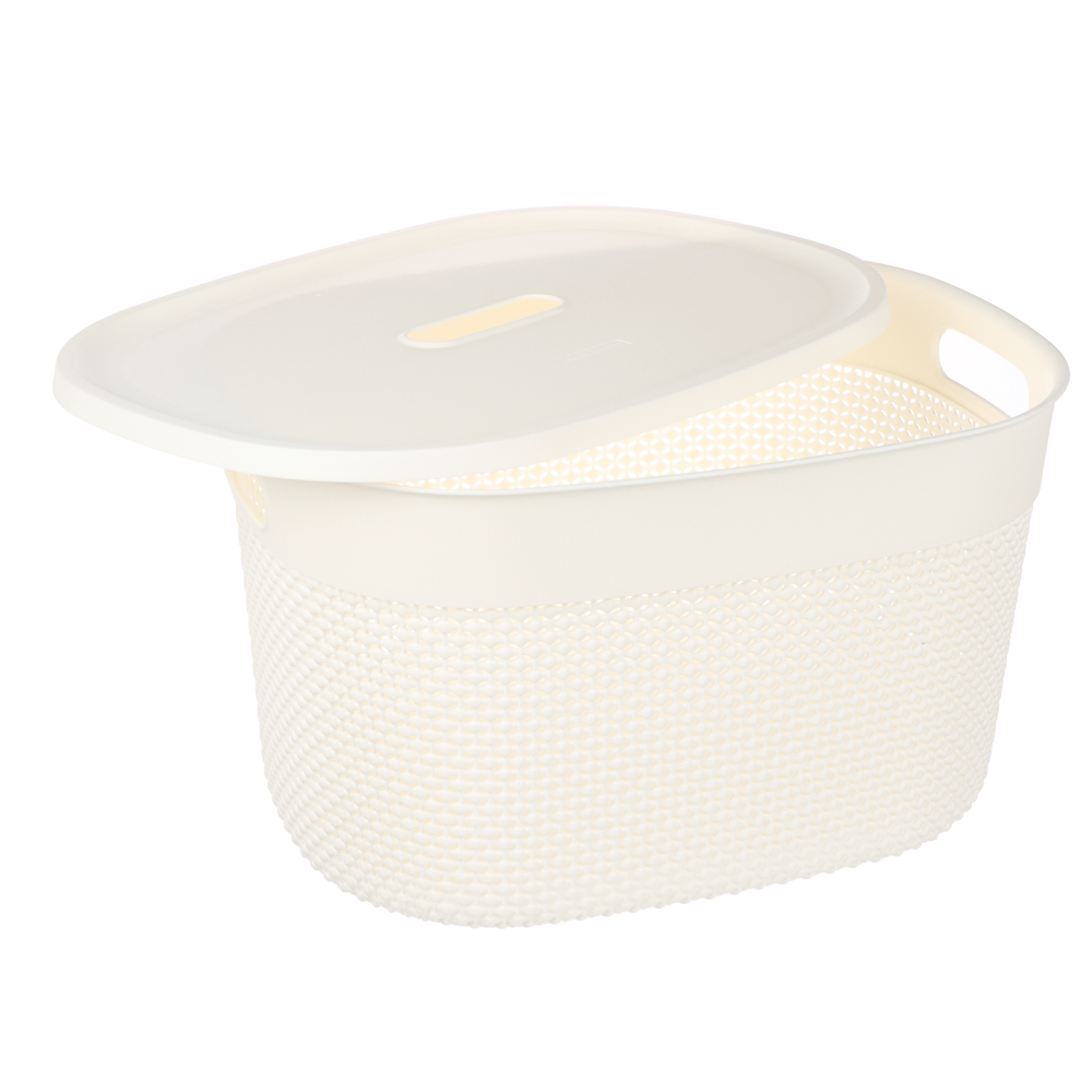 Корзина для хранения с крышкой OSLO 18л молочный туман - #3