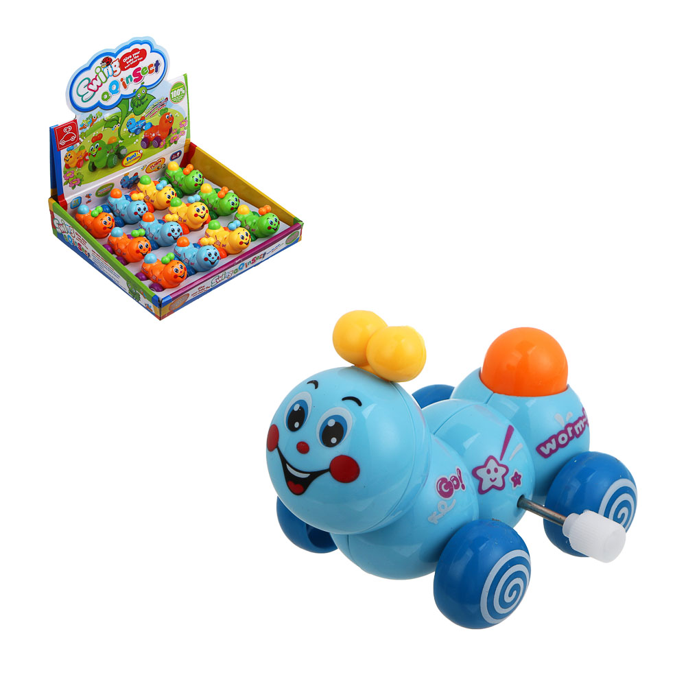 Заводная игрушка "Гусеничка", ABS, 5,3х7,1х5,7см, 4 дизайна - #1
