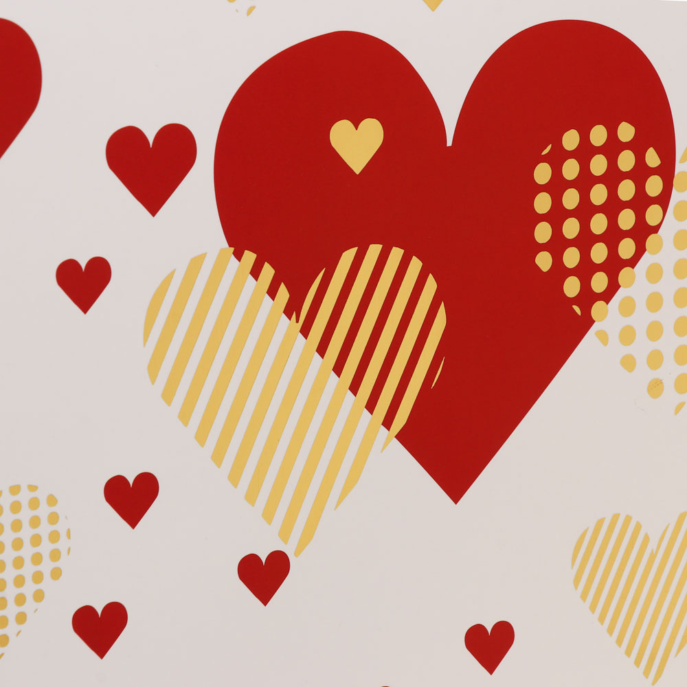 Пакет подарочный бумажный тм LADECOR, L 26x32x10 см, "Сердце" арт 2, 4 дизайна - #4