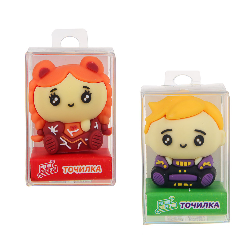 BY Русские Супергерои Точилка фигурная, в форме героя, пластик, металл, 2 дизайна, "Кавай" - #8