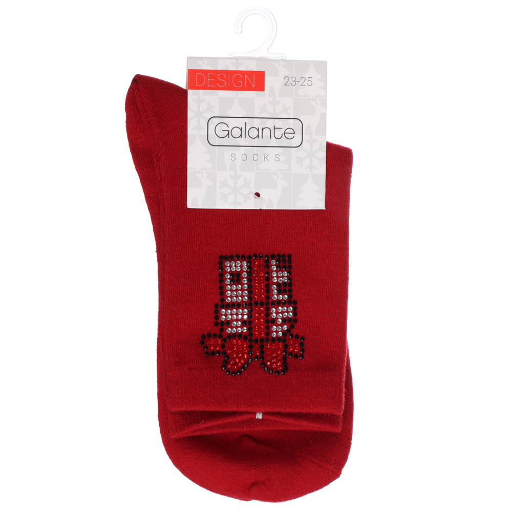 GALANTE Носки новогодние, р.23-25, 85% хлопок, 15% спандекс, разноцветные - #5