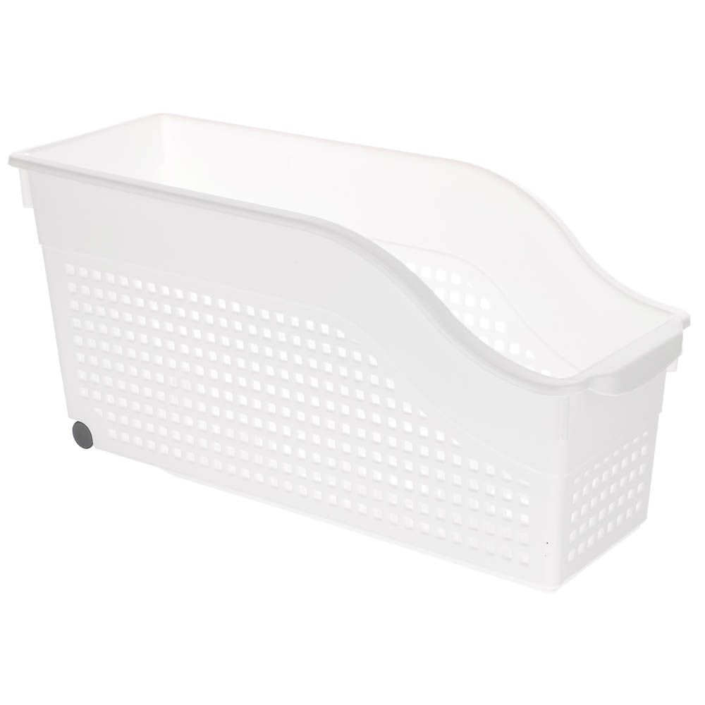 Контейнер Лофт хозяйственный на колесах узкий 355х130х170 мм белый - #2