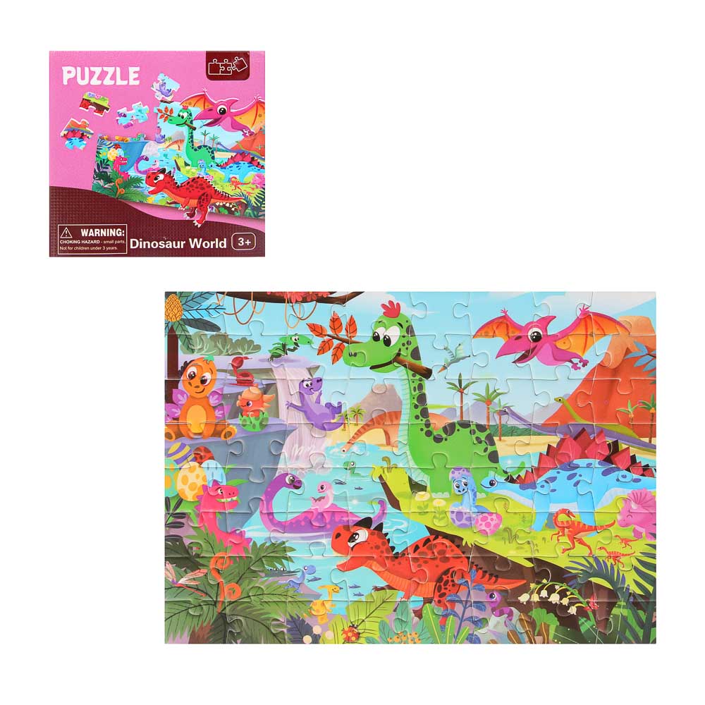 Пазл для малышей, картон, 64 элемента, 12х12х3,5см - #1