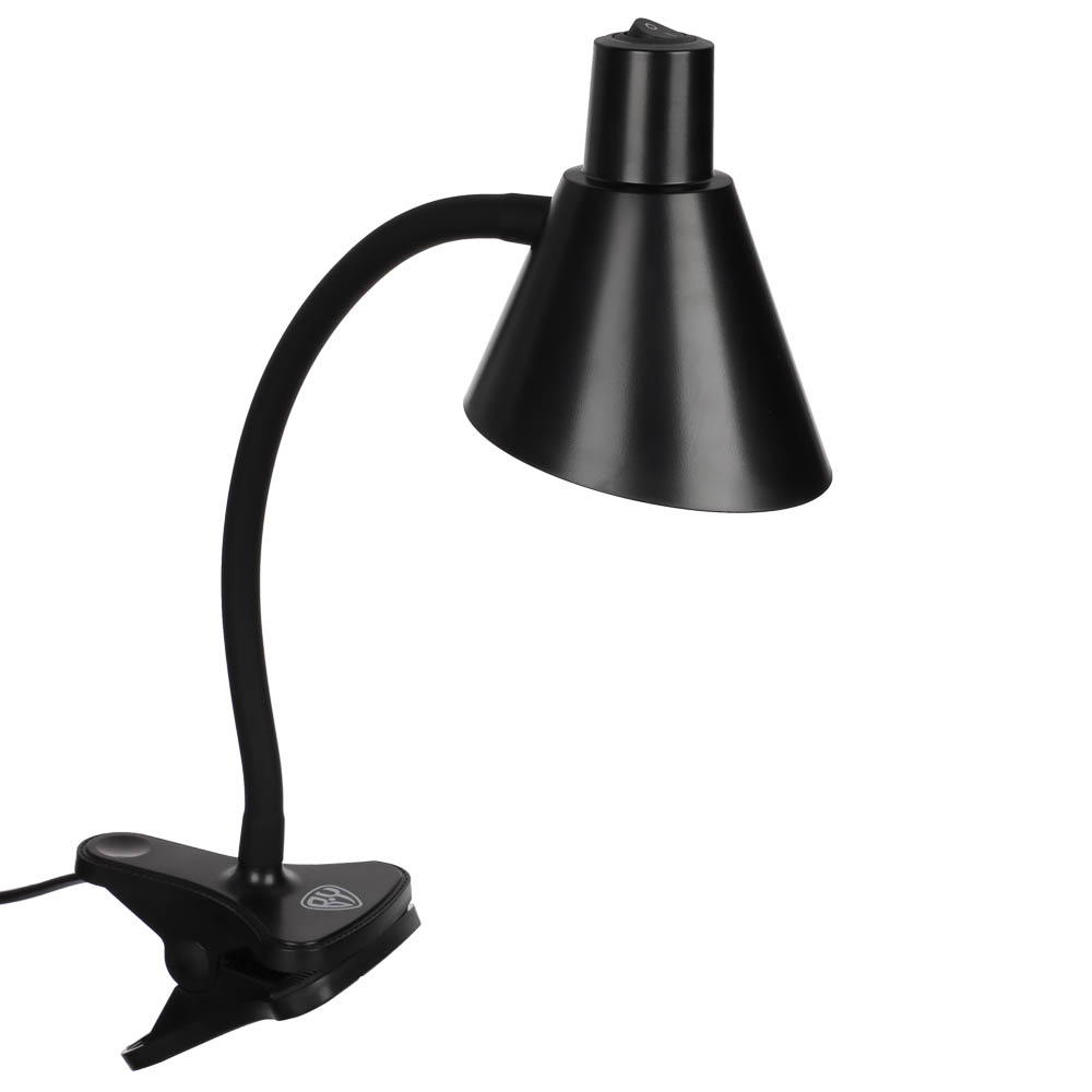 BY Светильник переносной настольный на прищепке, 230В, 5 Вт, 300Лм, металл, пластик, черный - #11