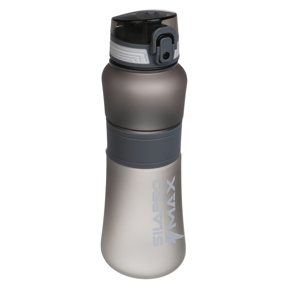 SILAPRO MAX Бутылка спортивная с замком, ULTIMATE GREY, 600мл, РС, силикон - #2