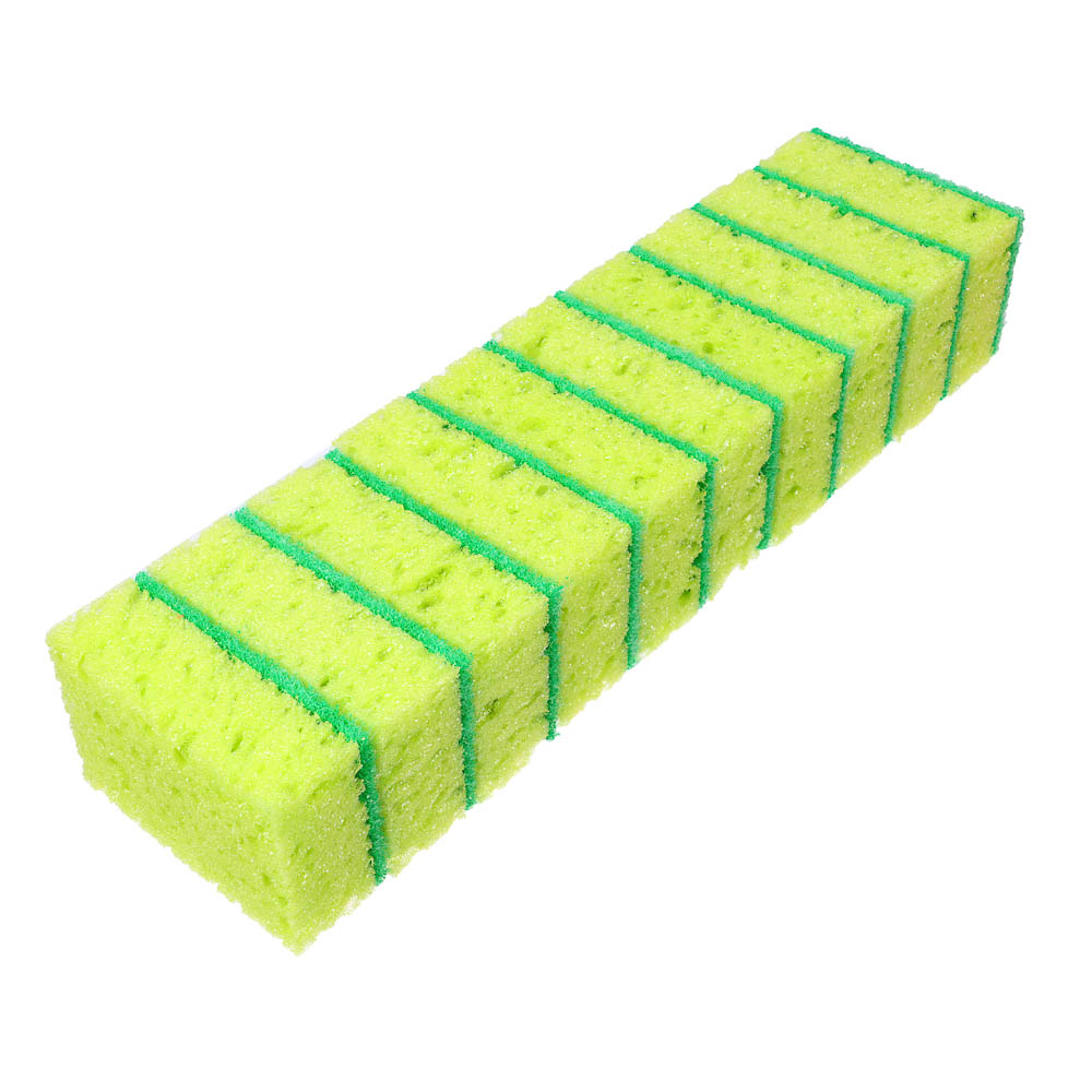 VETTA Набор губок для мытья посуды, коралл, 10 шт, 9,5x6,5x3,6 см - #1