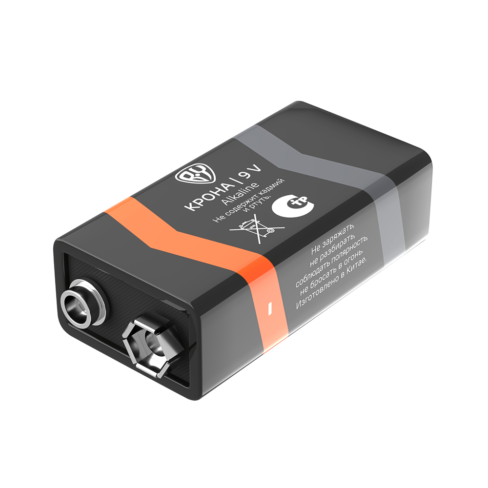 BY Батарейка КРОНА (6LF22, 6LR61) 1шт в блистере, щелочная 9V - #2