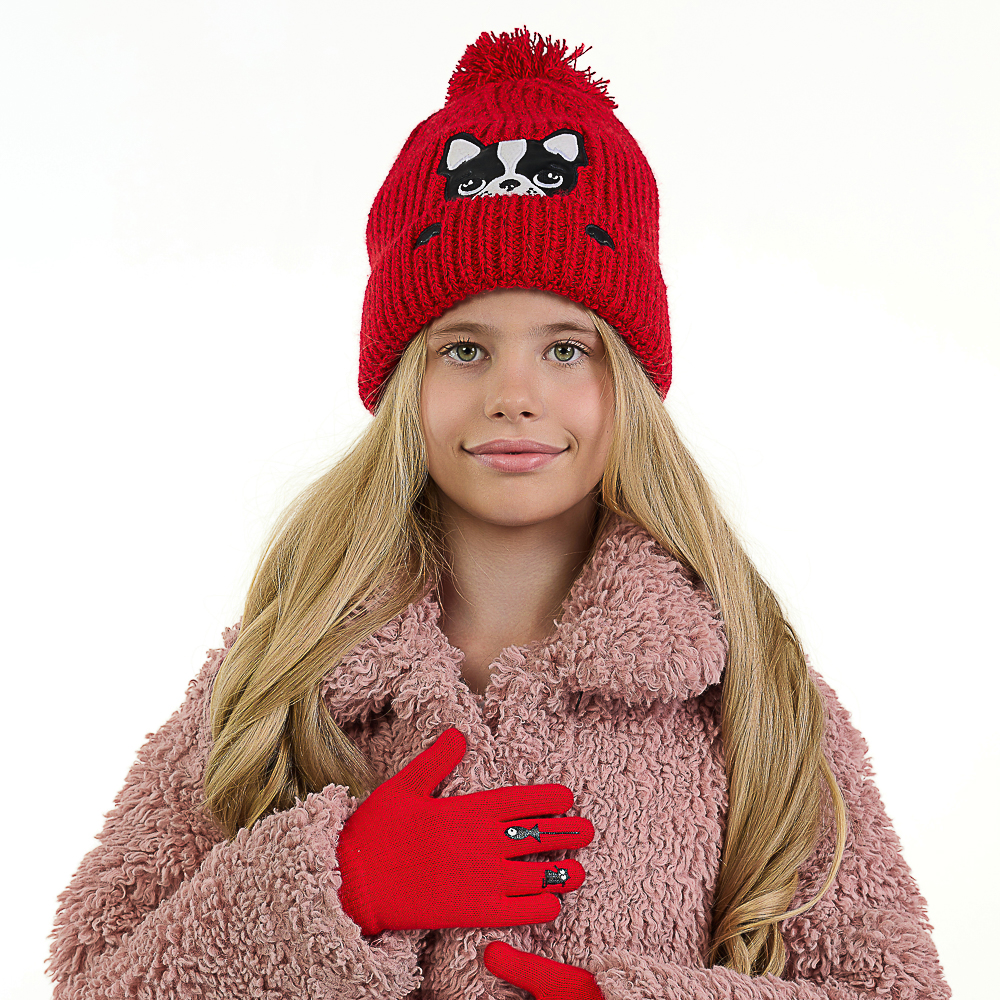 GALANTE Шапка бини детская на подкладе с аппликацией, р-р 52-54, 3 цвета, СЗШ24-24 - #13