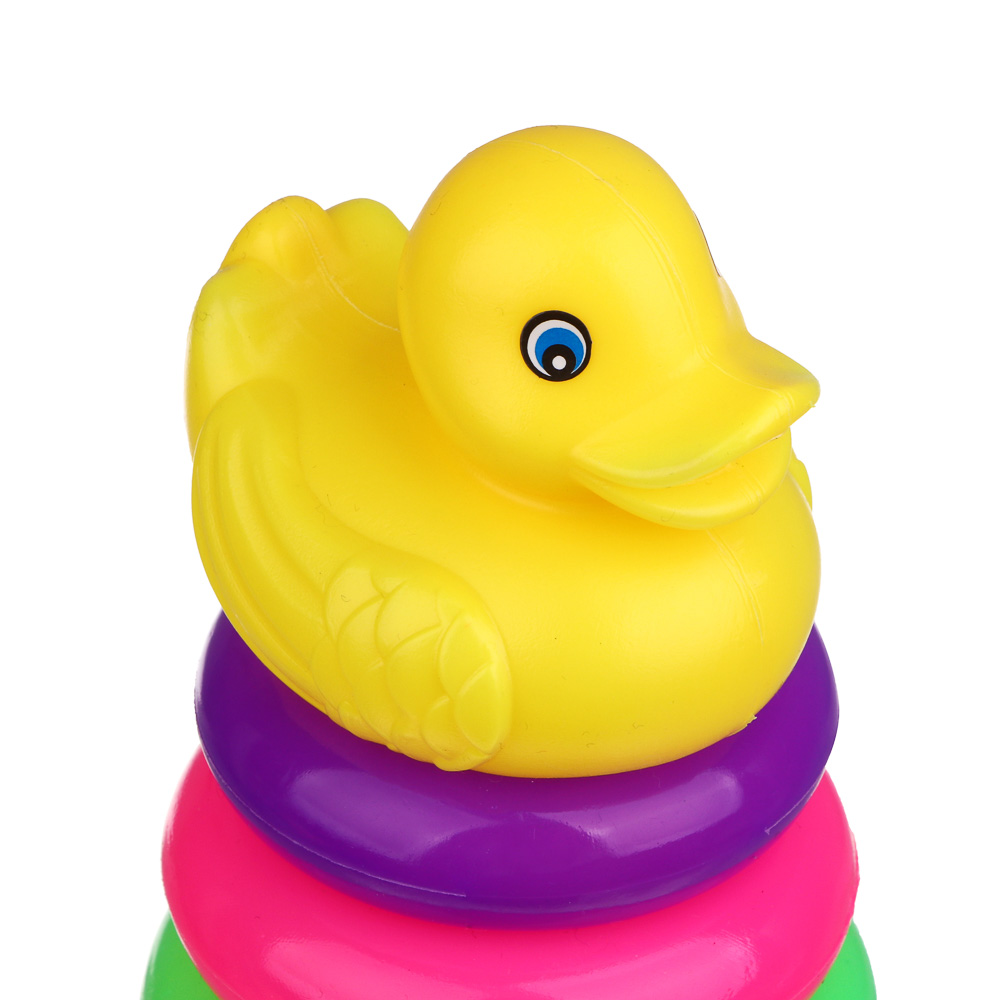 ИГРОЛЕНД Развивающая пирамидка "Уточка",11 элементов, PE, 14х14х33см - #3