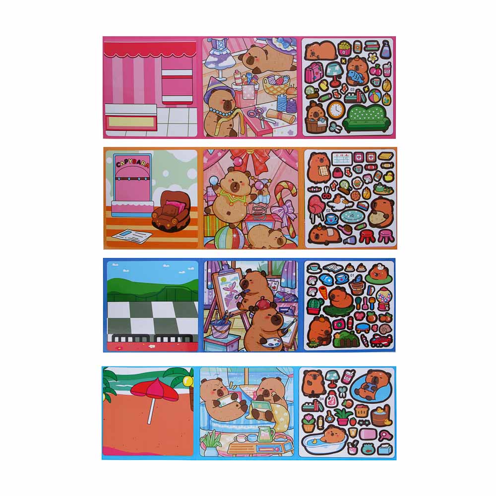 ХОББИХИТ Аппликация магнитная "Капибара", бумага, винил, 15,5х15,5см, 4 дизайна - #3