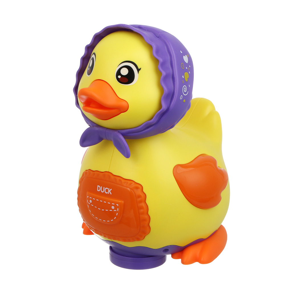 ИГРОЛЕНД Игрушка интерактивная ползунок "Утка-несушка", звук, ABS, 3хААА, 12х12х18,5 см - #4