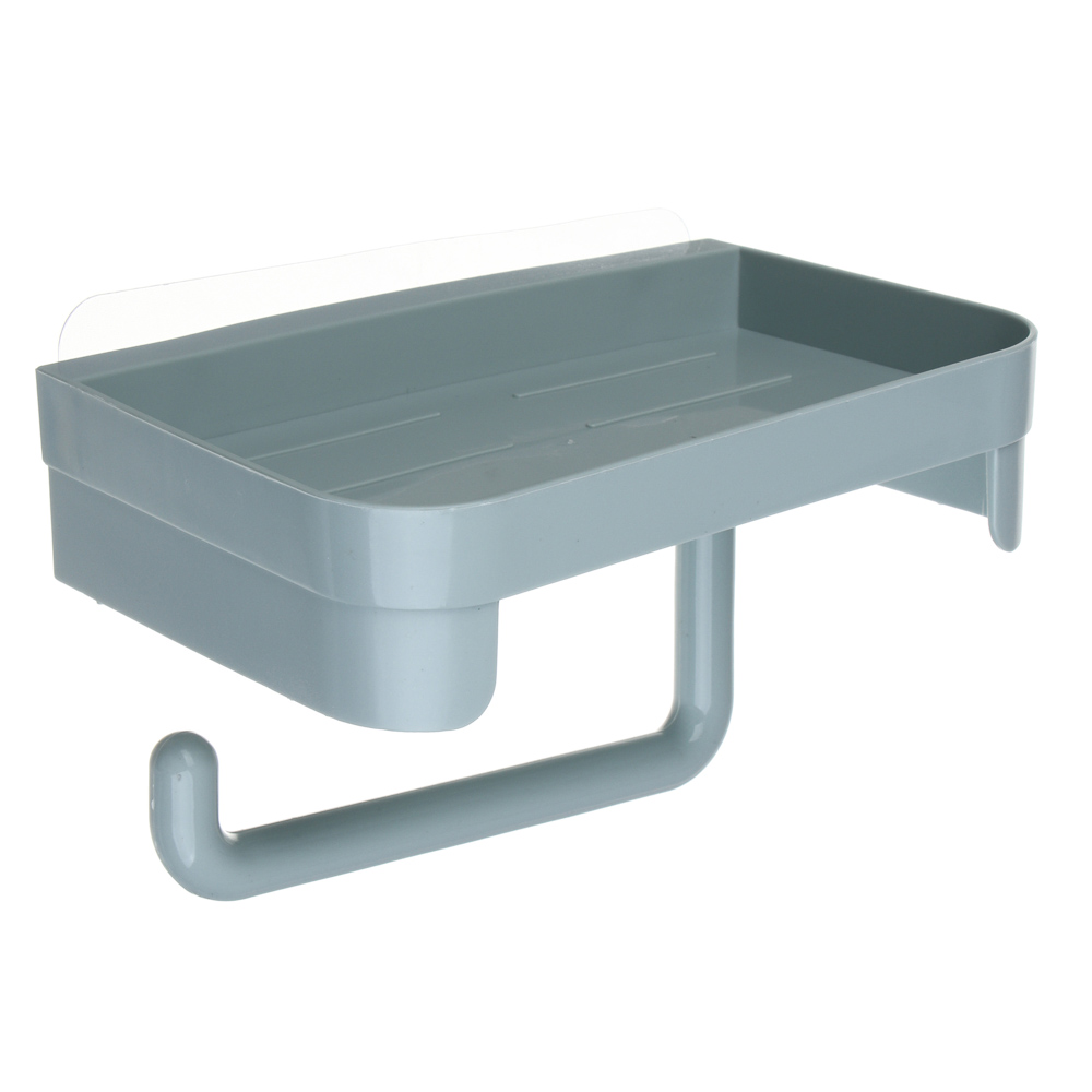 VETTA Classic Держатель для туалетной бумаги, с полкой, пластик, 18x11x4,5 см, оливковый - #1