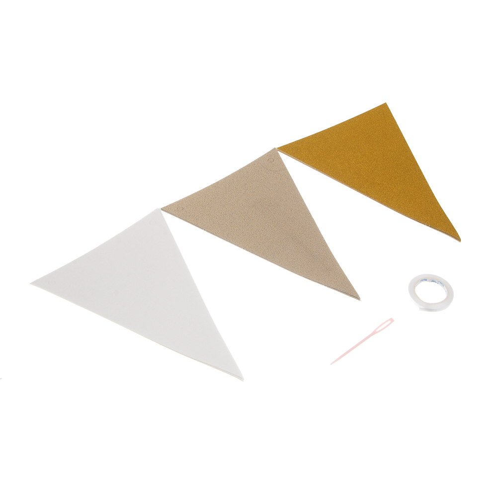 Fntastic Растяжка "Флажки", 12 треугольников, глиттер, бумага - #3