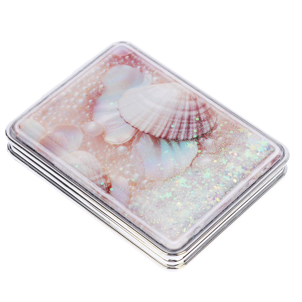 ЮНИLOOK Зеркало карманное, пластик, стекло, 8х5,8см, 6-12 дизайнов - #17